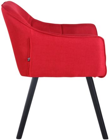 Chaise de salle à manger Campizze en tissu rouge 5x59cm 2
