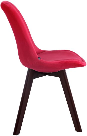 Fornillo Chaise de salle à manger Velours Rouge 6x55cm 2