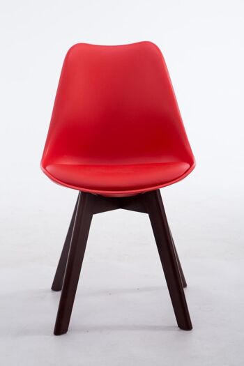 Ganimede Chaise de Salle à Manger Cuir Artificiel Rouge 6x41.5cm 1