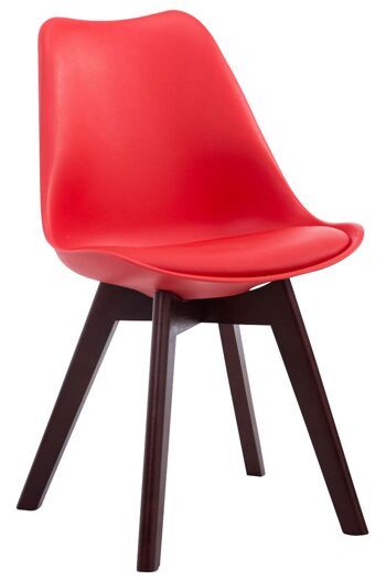 Ganimede Chaise de Salle à Manger Cuir Artificiel Rouge 6x41.5cm 3