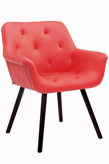 Liberta' Chaise de salle à manger Cuir artificiel Rouge 12x60cm 1