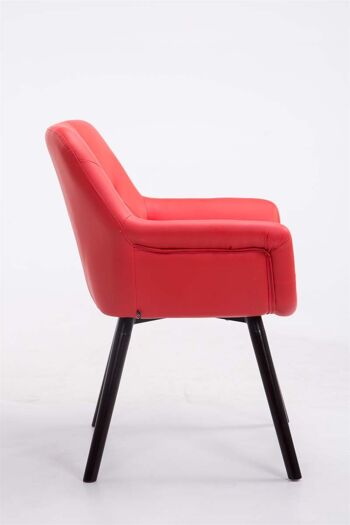 Liberta' Chaise de salle à manger Cuir artificiel Rouge 12x60cm 3