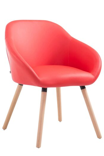 Maranisi Chaise de Salle à Manger Cuir Artificiel Rouge 10x61cm