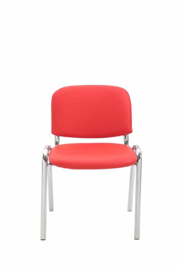 Mortelle Chaise de salle à manger Cuir artificiel Rouge 5x48cm 2