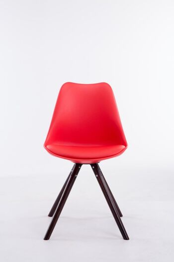 Paganica Chaise de salle à manger Cuir artificiel Rouge 6x56cm 2