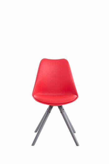 Patierno Chaise de salle à manger Cuir artificiel Rouge 6x56cm 1