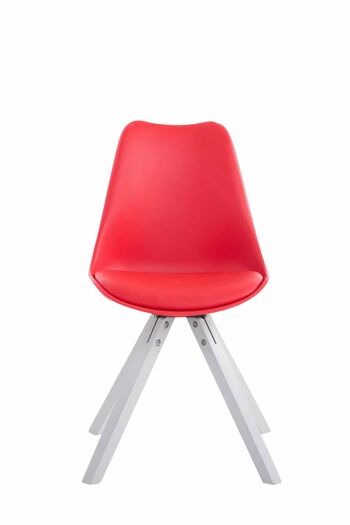 Pozzillo Chaise de salle à manger Cuir artificiel Rouge 6x55.5cm 1