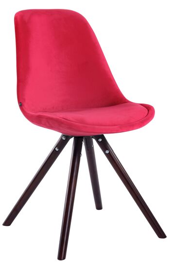 Roccazzo Chaise de salle à manger Velours Rouge 6x56cm 1