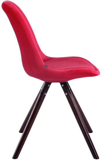 Roccazzo Chaise de salle à manger Velours Rouge 6x56cm 3