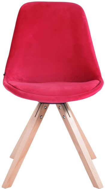 Chaise de salle à manger Sterpare Velours Rouge 6x56cm 2