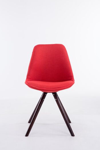 Trimonti Chaise de salle à manger Tissu Rouge 6x56cm 1