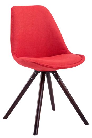 Trimonti Chaise de salle à manger Tissu Rouge 6x56cm 2
