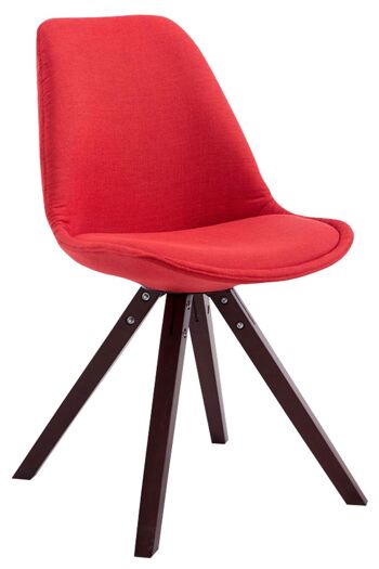 Trivigno Chaise de salle à manger Tissu Rouge 6x56cm