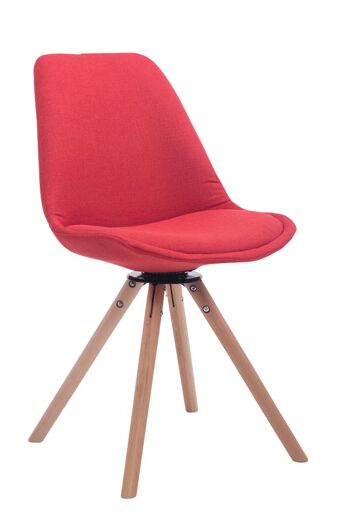 Pozzuoli Chaise de salle à manger Tissu Rouge 6x56cm 1