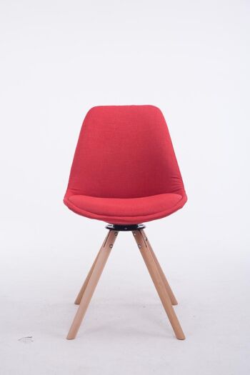 Pozzuoli Chaise de salle à manger Tissu Rouge 6x56cm 2