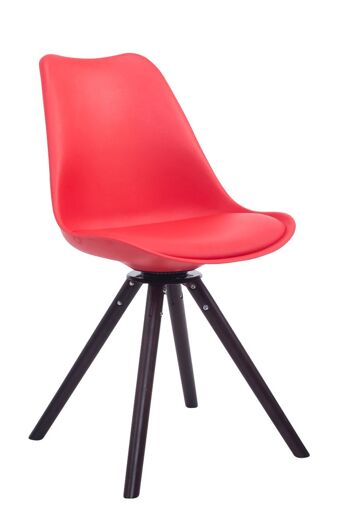 Dovadola Chaise de salle à manger Cuir artificiel Rouge 6x56cm