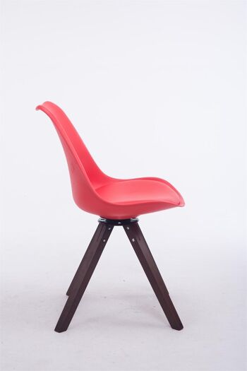 Ravarino Chaise de salle à manger Cuir artificiel Rouge 6x56cm 3