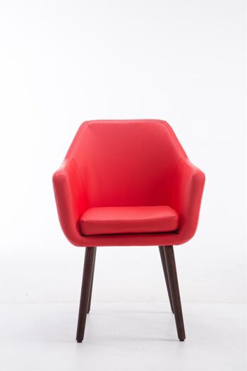 Villamar Chaise de Salle à Manger Cuir Artificiel Rouge 10x57.5cm 2