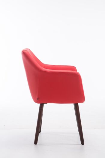 Villamar Chaise de Salle à Manger Cuir Artificiel Rouge 10x57.5cm 3