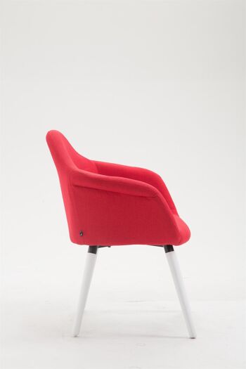 Chaise de salle à manger Fighille tissu rouge 9x61cm 3