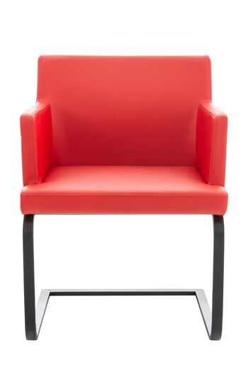 Chaise de Salle à Manger Postioma Cuir Artificiel Rouge 13x60cm 2