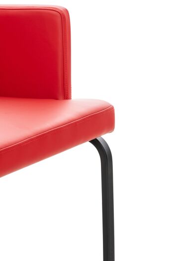 Chaise de Salle à Manger Postioma Cuir Artificiel Rouge 13x60cm 5