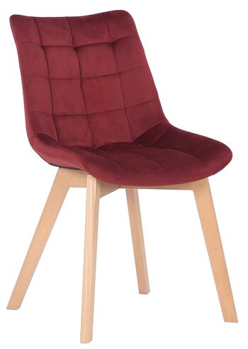 Cutunizza Chaise de salle à manger Velours Rouge 6x61cm 1