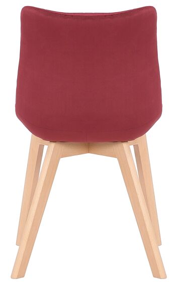 Cutunizza Chaise de salle à manger Velours Rouge 6x61cm 4