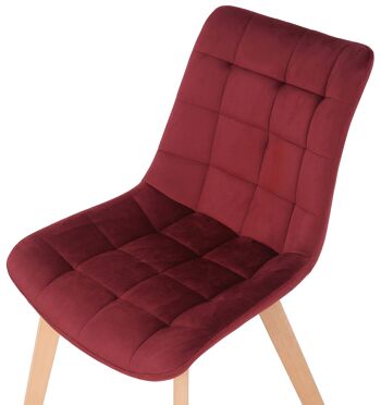 Cutunizza Chaise de salle à manger Velours Rouge 6x61cm 5
