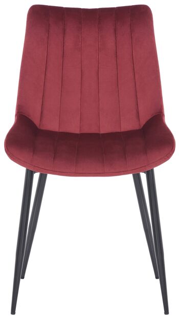 Chaise Donatello Velours Rouge 6x61cm 2