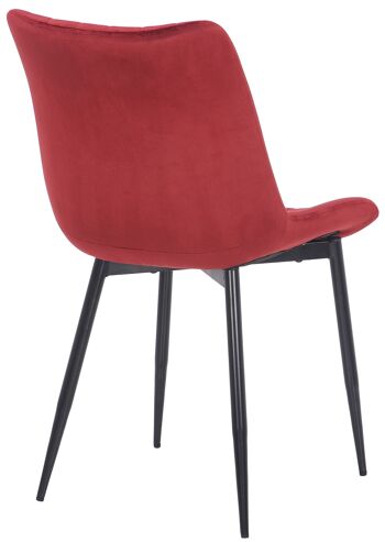 Chaise Donatello Velours Rouge 6x61cm 4