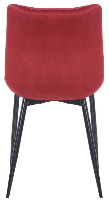 Chaise Donatello Velours Rouge 6x61cm 5