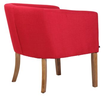 Fauteuil Monastria Tissu Rouge 10x70cm 3