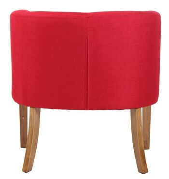 Fauteuil Monastria Tissu Rouge 10x70cm 4