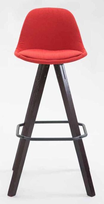 Quaglieri Lot de 2 Tabourets de Bar Tissu Rouge 11x44cm 2