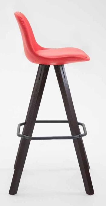 Salvatori Lot de 2 Tabourets de Bar Similicuir Rouge 11x44cm 3