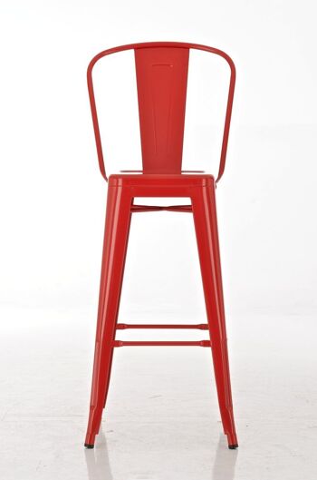 Squillani Lot de 2 Tabourets de Bar Métal Rouge 10x52cm 3