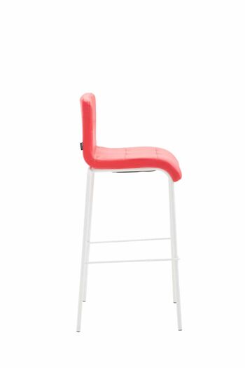 Orsomarso Lot de 2 Tabourets de Bar Similicuir Rouge 7x45cm 2