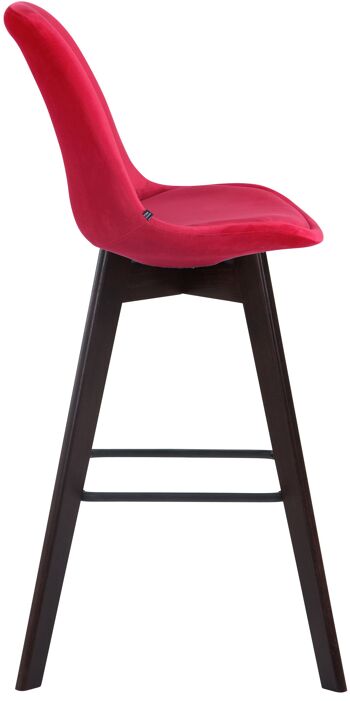 Frossasco Lot de 2 Tabourets de Bar Velours Rouge 7x56cm 3