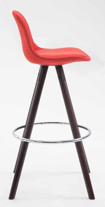 Gallicano Lot de 2 Tabourets de Bar Tissu Rouge 11x44cm 3