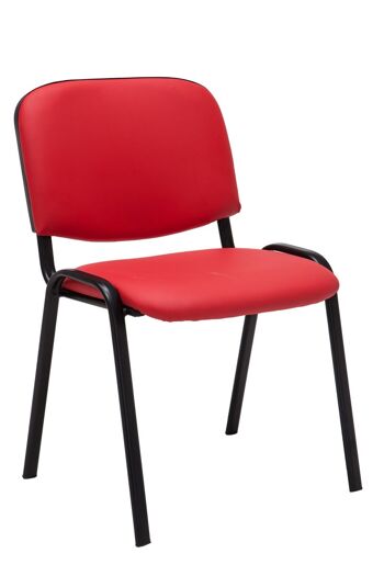 Acquarotta Set de 4 Chaises visiteurs Similicuir Rouge 4x53cm 2