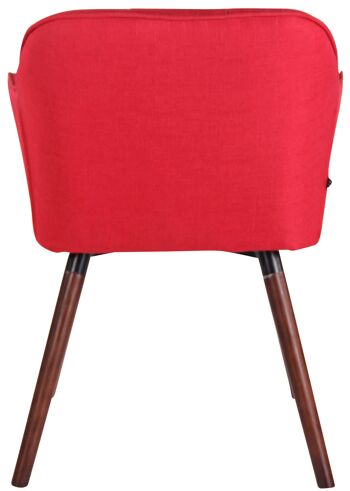 Ballarhome Lot de 4 Chaises de Salle à Manger Tissu Rouge 5x59cm 3