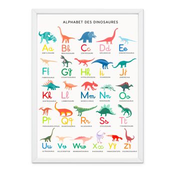 Affiche enfant, Abécédaire Dinosaures A3 2