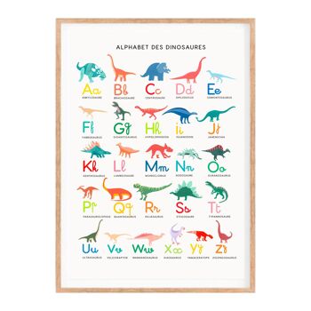 Affiche enfant, Abécédaire Dinosaures A3 1