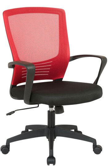 Cannitello Chaise de Bureau Cuir Artificiel Rouge 10x53cm 1