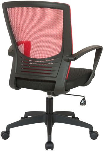 Cannitello Chaise de Bureau Cuir Artificiel Rouge 10x53cm 4