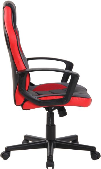 Capannelle Chaise de bureau Tissu Rouge 12x60cm 2