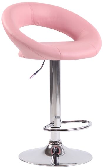 Carcarella Tabouret de Bar Similicuir Rose 6x47cm 1