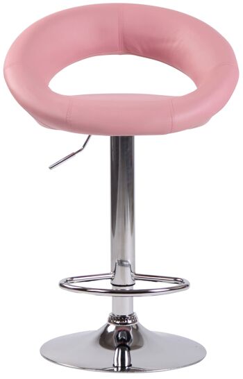 Carcarella Tabouret de Bar Similicuir Rose 6x47cm 2