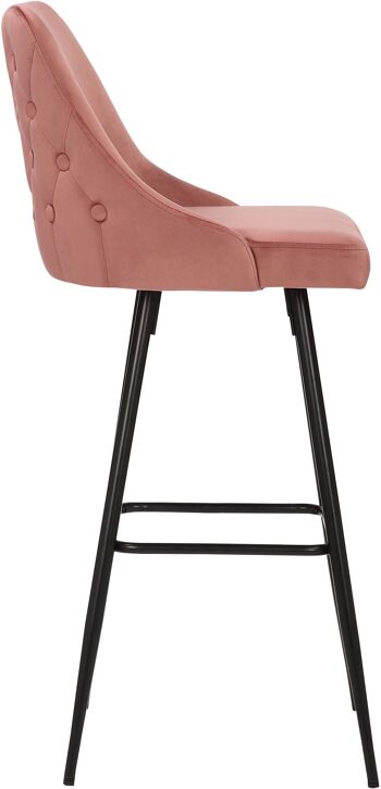 Tabouret de Bar Cardabello Velours Rose 7x52cm 3